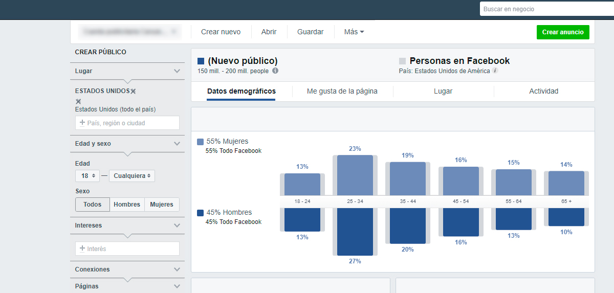 crear audiencias en facebook