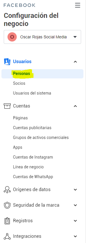 agregar personas facebook ads